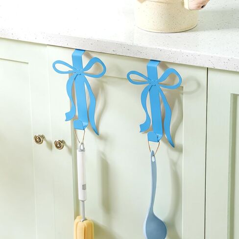 Chunful 2 Pack Pink Bow Over The Door Hook, Metal Strong Door Hanger Hook Coquette Room Decor Bow Accessories for Cabinet Living Room Bathroom Bedroom Kitchen Hanging Clothes Towels Hats Coats Bags in Saudi Arabia