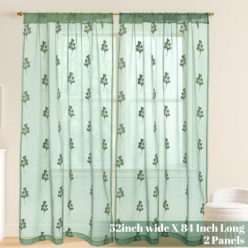 Tegeme 2 Panels Pink Bow Sheer Curtains 84 Inches Long Embroidered Voile Curtains Decorative Coquettish Sheer Shades Pink Faux Linen Semi Window Decor for Home Party Office in Saudi Arabia