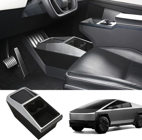 Under Screen Storage Box for Tesla Cybertruck 2024 2025, Center Console Hidden Dashboard Organizer Tray with Anti-Slip Liner, Cybertruck Interior Accessories in Saudi Arabia
