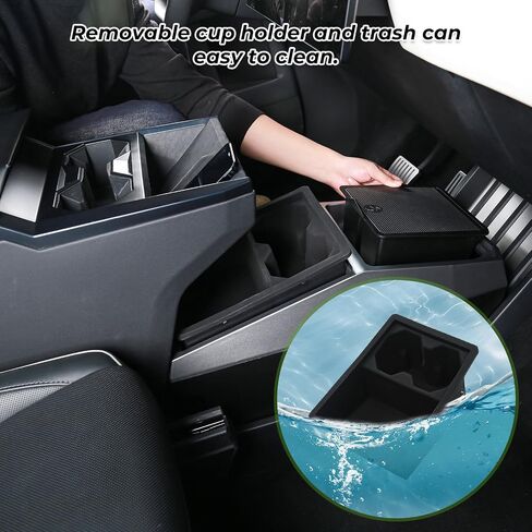 Under Screen Storage Box for Tesla Cybertruck 2024 2025, Center Console Hidden Dashboard Organizer Tray with Anti-Slip Liner, Cybertruck Interior Accessories in Saudi Arabia