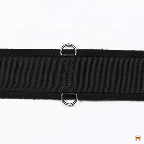 HILASON Western Horse Felt Lined Straight Saddle Cinch Girth with Stainless Steel Buckle Black in Saudi Arabia
