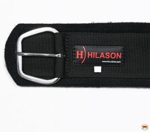 HILASON Western Horse Felt Lined Straight Saddle Cinch Girth with Stainless Steel Buckle Black in Saudi Arabia