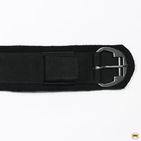 HILASON Western Horse Felt Lined Straight Saddle Cinch Girth with Stainless Steel Buckle Black in Saudi Arabia