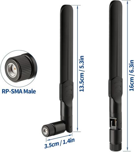 BINGFU 4G LTE 8DBI SMA هوائي الذكور (حزمة 2) متوافق مع 4G LTE Wireless CPE Router النقطة الساخنة للبوابة الخلوية الكاميرا كاميرا كاميرا أمان خارجية in Saudi Arabia