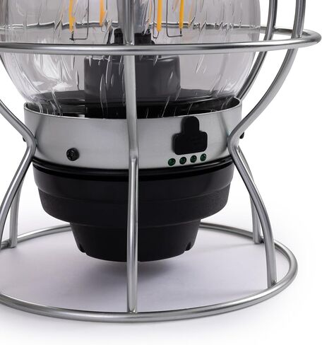 Barebones Railroad Lantern – Ocean Blue, Vintage-Inspired LED Camping Lantern with Rechargeable Battery – Adjustable Brightness Outdoor Light for Camping Gear, Backyard, and Home Decor in Saudi Arabia