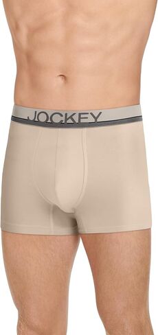 Jockey Men's Underwear True Style 4" Trunk - 3 Pack, Fanning Flora/True Blue/Frolic Stripe, M in Saudi Arabia
