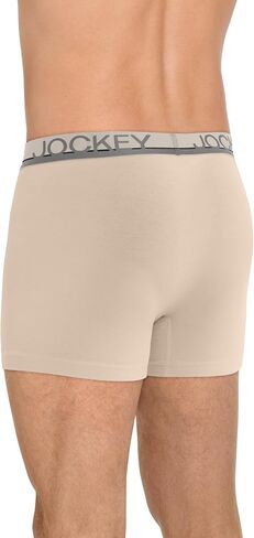 Jockey Men's Underwear True Style 4" Trunk - 3 Pack, Fanning Flora/True Blue/Frolic Stripe, M in Saudi Arabia