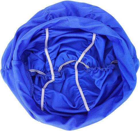 Fabric Swimming Cap for Women Pleated Swim Hat Breathable Bathing Shower Cap Solid Color Chemo Turban Hat in Saudi Arabia