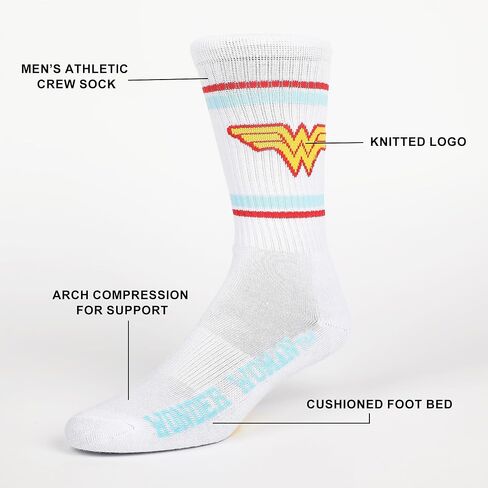 جوارب رياضية للرجال مخططة باللونين الأزرق والأحمر من Bioworld Wonder Woman in Saudi Arabia
