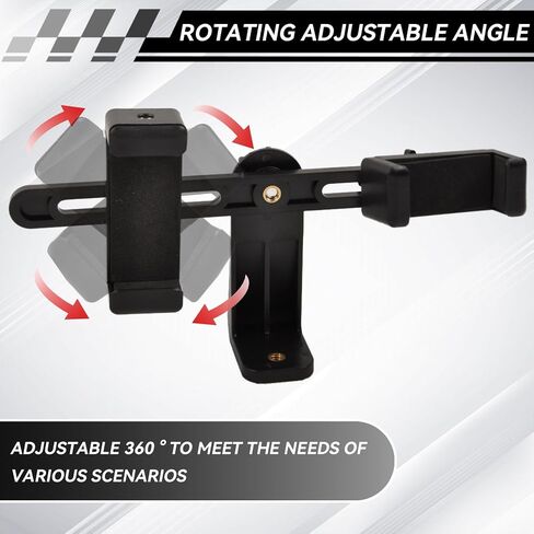 Universal Tripod Cell Phone Holder, Adjustable Phone Mount for Tripod, Dual Cell Phone Tripod Mount Adapter, 360 Rotatable, Fits All Smartphone (2-Position) in Kuwait