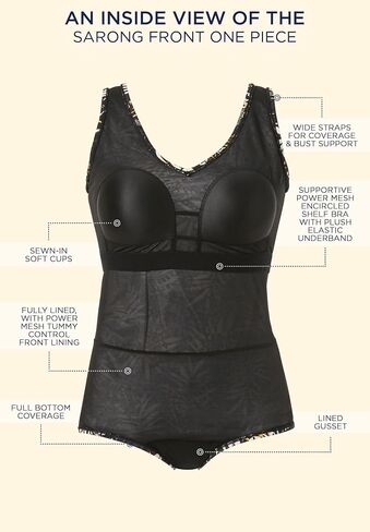 Swim 365 Women's Plus Size Cargo Swim Short with Built-in Brief in Saudi Arabia