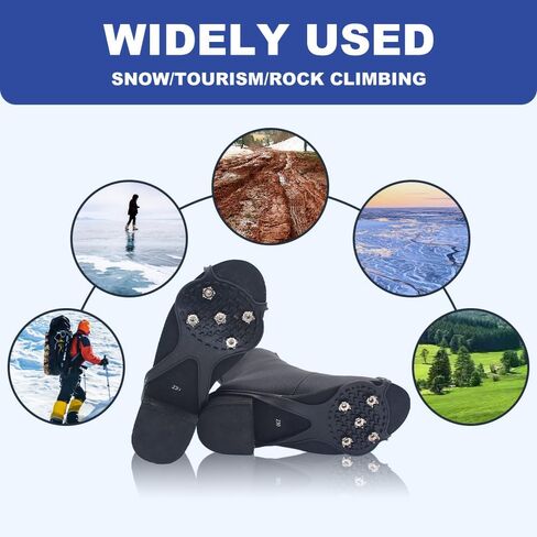 Universal Non-Slip Gripper Spikes, 2026 New Universal Non Slip Gripper Spikes for Shoes, 5-Tooth Crampon Non-Slip Silicone Shoe Cover for Hiking Walking Climbing Fishing in Saudi Arabia