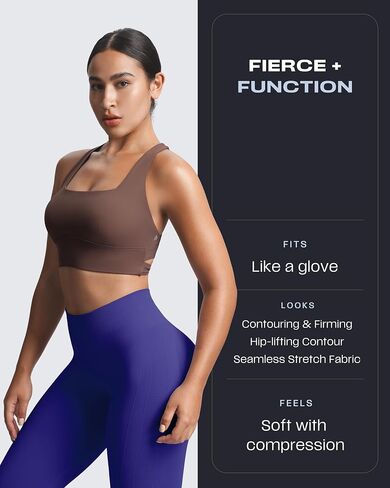 Aoxjox Workout Seamless Leggings for Women High Waisted Fitness Yoga Contour Sculpt Pants 22" in Kuwait