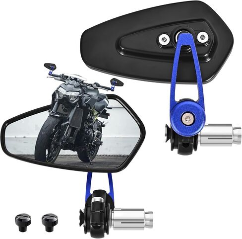 مرايا الدراجات النارية للمقودات ، 7/8 "تشمل مرايا نهاية الشريط مقابس المرآة متوافقة مع Honda Grom MSX125 Z650 Z125 Pro Z750 Z800 MT-07 MT-03 MT-09 FZ-07 FZ09 FZ8 FZ6R0 GSX-S125 in Kuwait
