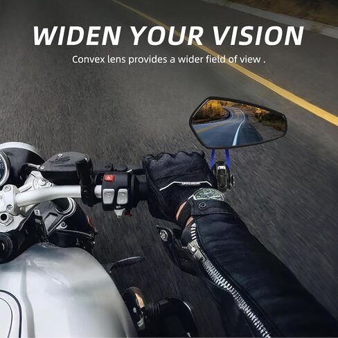 مرايا الدراجات النارية للمقودات ، 7/8 "تشمل مرايا نهاية الشريط مقابس المرآة متوافقة مع Honda Grom MSX125 Z650 Z125 Pro Z750 Z800 MT-07 MT-03 MT-09 FZ-07 FZ09 FZ8 FZ6R0 GSX-S125 in Kuwait