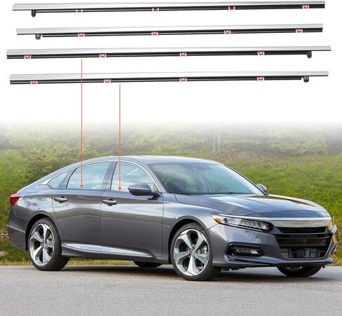 ACLONG 2PCS Roof Molding Drip Weatherstrip Compatible with Toyota Tundra Crew Cab/Crewmax 2007-2020 Left Right Side Car Roof Moulding Trim Seal Kit Replace 75552-0C060 75551-0C060 (Not Fit Double Cab) in Kuwait