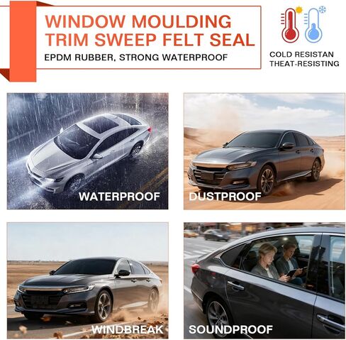 ACLONG 2PCS Roof Molding Drip Weatherstrip Compatible with Toyota Tundra Crew Cab/Crewmax 2007-2020 Left Right Side Car Roof Moulding Trim Seal Kit Replace 75552-0C060 75551-0C060 (Not Fit Double Cab) in Kuwait