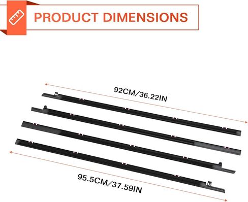 ACLONG 2PCS Roof Molding Drip Weatherstrip Compatible with Toyota Tundra Crew Cab/Crewmax 2007-2020 Left Right Side Car Roof Moulding Trim Seal Kit Replace 75552-0C060 75551-0C060 (Not Fit Double Cab) in Kuwait