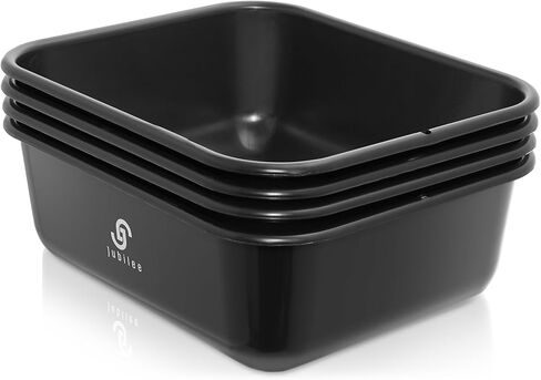 صندوق تخزين البلاستيك 4 -PK 4 -PK ، حوض فائدة للحافلات - صندوق غسل الصحون التجاري الشاق لتنظيم المطبخ وتخزين 20 لتر in Kuwait