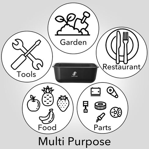 صندوق تخزين البلاستيك 4 -PK 4 -PK ، حوض فائدة للحافلات - صندوق غسل الصحون التجاري الشاق لتنظيم المطبخ وتخزين 20 لتر in Kuwait