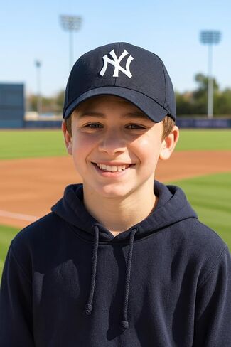Officially Licensed New York Youth Boys Girls Baseball Hat Classic MVP Home Field Navy Blue Kids Adjustable NY Embroidered Team Logo Sports Cap in Saudi Arabia