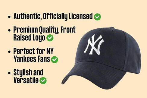 Officially Licensed New York Youth Boys Girls Baseball Hat Classic MVP Home Field Navy Blue Kids Adjustable NY Embroidered Team Logo Sports Cap in Saudi Arabia