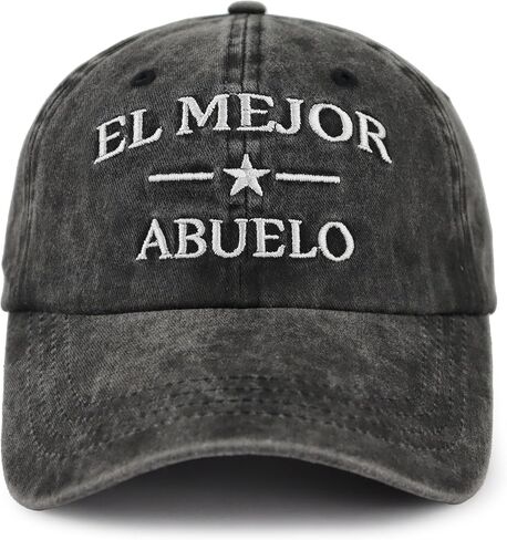 El Mejor Abuelo Hat,Adjustable Embroidered Cotton Fathers Day Dad Baseball Cap in Kuwait