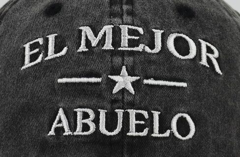 El Mejor Abuelo Hat,Adjustable Embroidered Cotton Fathers Day Dad Baseball Cap in Kuwait