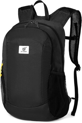 SKYSPER 16L Hiking Backpack Lightweight Small for Women Men, Foldable Packable Daypack - Travel Camping Backpack, Outdoor Hiking Bag （Black） in Kuwait