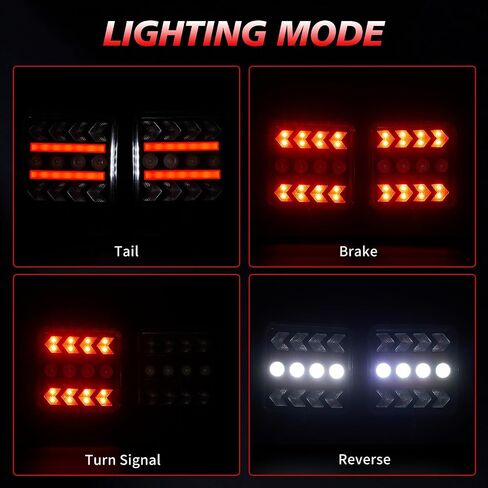 Wireless Tail Lights for Trailer, Rechargeable Magnetic Tow Lights with Reverse Light, Wireless Brake Lights Kit with Adjustable Turn Signal for, Car, Boat, Trucks, RV in Saudi Arabia