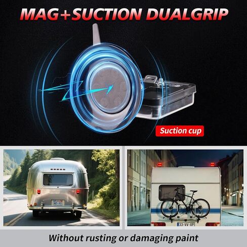 Wireless Tail Lights for Trailer, Rechargeable Magnetic Tow Lights with Reverse Light, Wireless Brake Lights Kit with Adjustable Turn Signal for, Car, Boat, Trucks, RV in Saudi Arabia