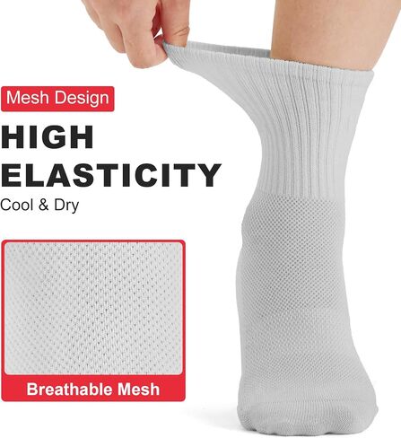 6pairs Grip Pilates Socks with grips for Women Crew Cotton Non Slip Grippy Socks Yoga Barre Workout Gifts in Saudi Arabia