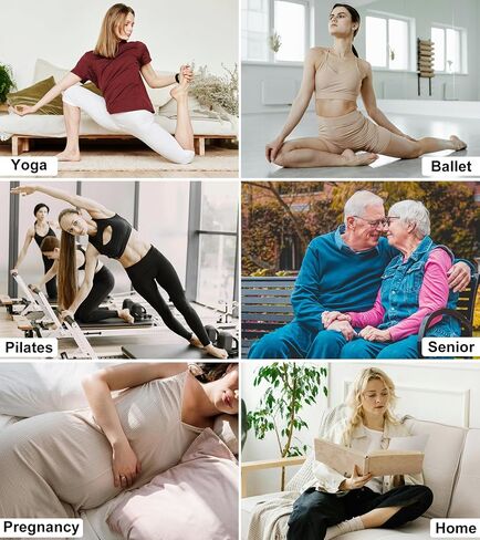 6pairs Grip Pilates Socks with grips for Women Crew Cotton Non Slip Grippy Socks Yoga Barre Workout Gifts in Saudi Arabia