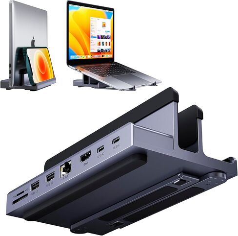 محطة إرساء الكمبيوتر المحمول Stand STAND DUAL 4K Monitor: Quuge USB C Docking Station مراقبة مزدوجة للكمبيوتر المحمول ، 2 HDMI (4K@120Hz) ، 2 منافذ USB3.0 ، 100W PD ، RJ45 Ethernet ، Universal Laptop Stand USB C Dock in Kuwait