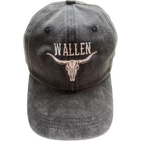 Wallen Hat Funny Baseball Skull Cowboy Cowgirl Western Hat Texas State Pride Country Music Lover Cap for Men Women in Saudi Arabia