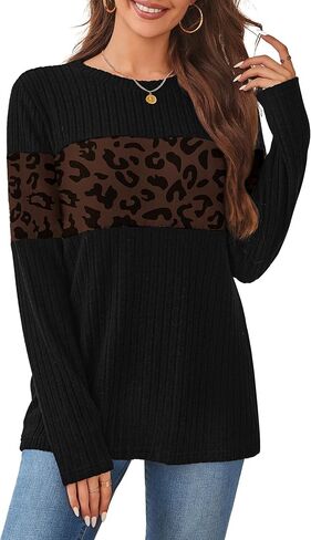 WIHOLL Womens Sweaters Trendy Color Block Tops Long Sleeve Shirts Fall Outfits Early Fall Fashion 2025 Winter Clothing in Saudi Arabia