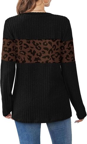 WIHOLL Womens Sweaters Trendy Color Block Tops Long Sleeve Shirts Fall Outfits Early Fall Fashion 2025 Winter Clothing in Saudi Arabia