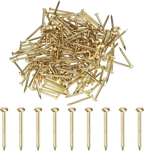 200-Pack Small Tiny Nails, 1.5mm x 20mm Brass Precision MIni Nails Hardware Round Head for Wooden/DIY Crafts Decorative/Household Accessories/Picture Hanging in Saudi Arabia