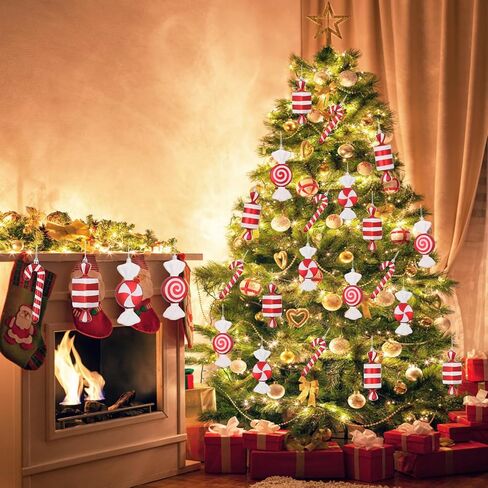 54 Pcs Wine Red Plastic Christmas Tree Ball Ornaments Set, Hanging Decorations with Artificial Christmas Flowers in Kuwait