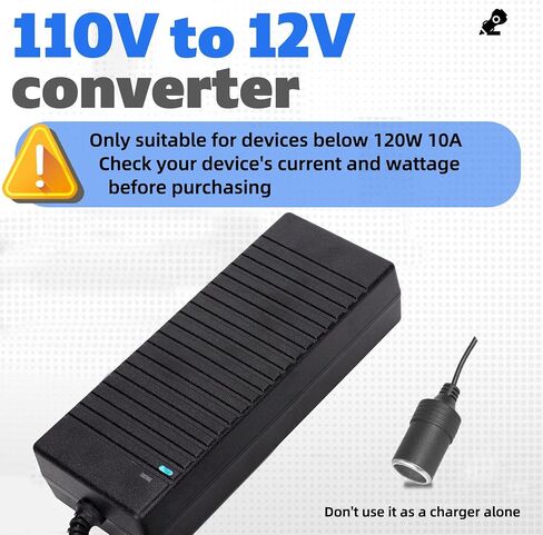 محول AC إلى DC 110V إلى 12 فولت ، محول 10A 120W ، مقبس ولاعة السجائر 12 فولت إلى الجدار لثلاجة السيارة ، نفخ الإطارات ، نظافة فراغ ، مبرد عديمة الفائدة in Kuwait