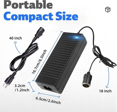 محول AC إلى DC 110V إلى 12 فولت ، محول 10A 120W ، مقبس ولاعة السجائر 12 فولت إلى الجدار لثلاجة السيارة ، نفخ الإطارات ، نظافة فراغ ، مبرد عديمة الفائدة in Kuwait