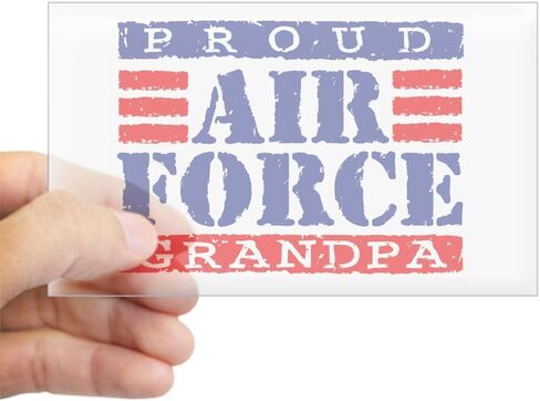 ملصق CafePress Proud Air Force Grandpa مستطيل الشكل ملصق ممتص للصدمات للسيارة in Saudi Arabia
