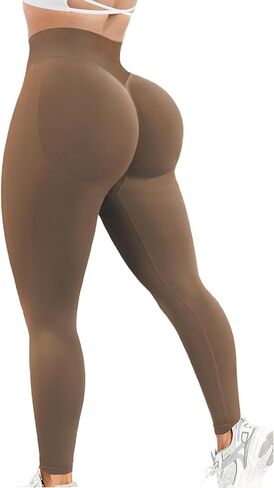 Impact Hidden Scrunch Butt Leggings for Women Mid Low Waist Gym Workout Legging Tummy Control Booty Lifting Yoga Pants in Saudi Arabia