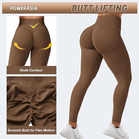 Impact Hidden Scrunch Butt Leggings for Women Mid Low Waist Gym Workout Legging Tummy Control Booty Lifting Yoga Pants in Saudi Arabia