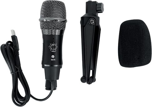 مكثف ميكروفون Rockville A-Stream USB، التحكم في الكسب، زر كتم الصوت، للبث والبث الصوتي in Saudi Arabia