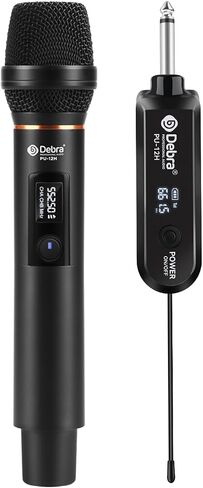 D Debra Wireless Microphone UHF Cordless Handheld Dynamic with Rechargeable Receiver and 30 Adjustable Frequency for Karaoke Singing, Wedding, DJ, Party, Speech, Church, Class Use, 200ft (PU-12H-01) in Saudi Arabia