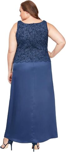 Alex Evenings Women's Two Piece Mother of The Bride Dress with Lace Jacket (Petite and Regular Sizes), Ice Sage, 12 in Saudi Arabia