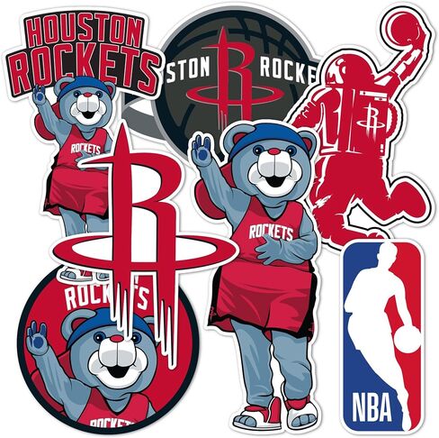 Desert Cactus Houston Rockets NBA Officially Licensed Sticker Vinyl Decal Laptop Water Bottle Car Scrapbook (Type 2-Mascot) in Saudi Arabia