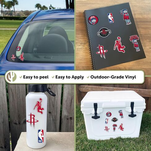Desert Cactus Houston Rockets NBA Officially Licensed Sticker Vinyl Decal Laptop Water Bottle Car Scrapbook (Type 2-Mascot) in Saudi Arabia