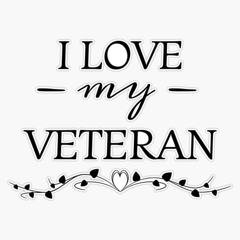 HOF Trading Veteran I Love My Veteran Vinyl Sticker Waterproof Decal Laptop Wall Window Bumper Sticker 5" in Saudi Arabia